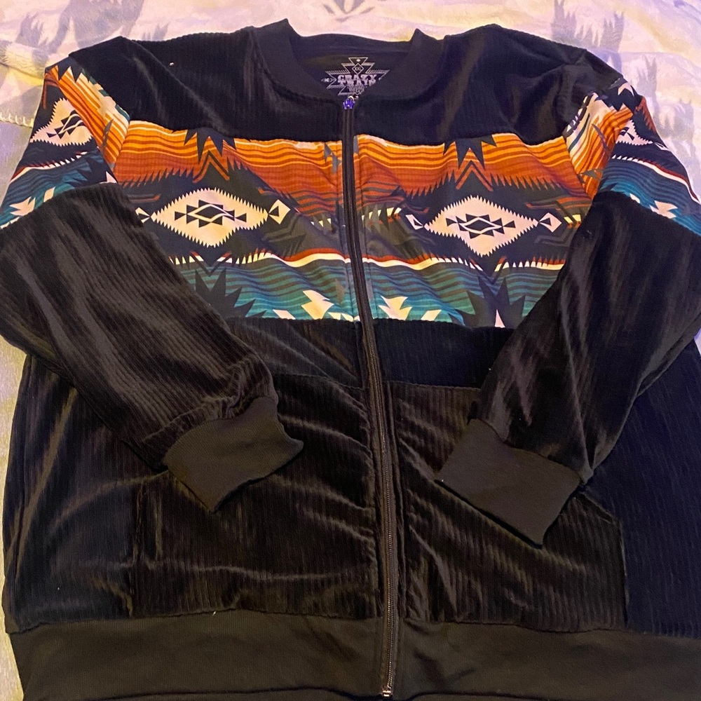 Crazy Train Black Zip-Up Jacket